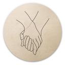 Billede af træ 1X Studio - Line Art Hand in Hand - Round