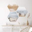 Hexagon Dibond Salty Sea Air-sæt (3 dele)