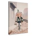Lærredsprint - Sandmand med cykel