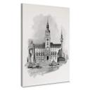 Lienzo Hamburgo - Blanco y negro - Love your City