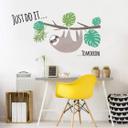 Sticker Mural Paresseux – Just do it...tomorrow 