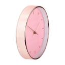 Minimalistische Wanduhr Rosa in Roségold-Optik Ø25 cm