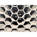 foto tapet Designwalls i grå og sort non-woven tapet HoneycombStructure beton look