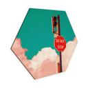 Hexagon Dibond Do Not Stop - Skilt foran turkisblå himmel - CosmoZach