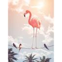 Fototapet - Loose - Flamingo and friends