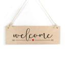 Houten Bordje - Welcome