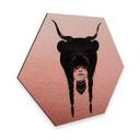 Hexagone - Tableau sur alu-Dibond-Effet cuivré Ireland - Bear Warrior