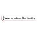 Letras acrílicas Home is where the heart is (6 piezas)