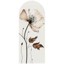 Wallsticker rundbue vægpanel tørret blomst i creme - Treechild - smal