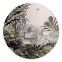 Tableau sur alu-Dibond rond Sir Edward - Paysage avec des léopards