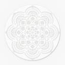 Akrylbillede, vinduesbillede til ophængning Geometrisk Mandala Ornament - Rund
