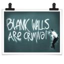 Póster Banksy - Las paredes en blanco son criminales