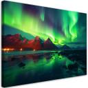 Canvasbillede, Nordlys natur