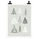 Póster de Navidad - Ilustración de árboles de Navidad - Kristina