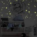 Wallsticker + Navn Astronaut + Stjernelys