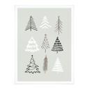 Póster de Navidad - Ilustración de árboles de Navidad - Kristina