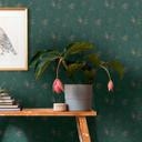 Papel pintado verde oro efecto metalizado papel pintado no tejido verde oscuro para salón, cocina