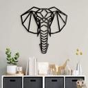 Decoración acrílica Origami cabeza de elefante