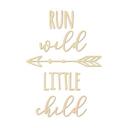 Arte en madera de álamo - Run wild little child