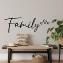 Sticker mural Famille avec 3 petits coeurs