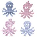 Sticker mural - Poulpe set + 4 crochets