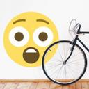 Muursticker Emoji Astonished Face