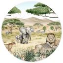 Fototapet - Rundt Kikki Belle - The Savannah - vliesetapet/selvklæbende non-woven tapet