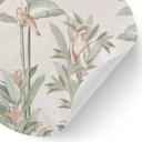 Vinilo decorativo de pared Bosque tropical con cacatúas - Bloomery Decor - Redondo