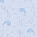 Papel pintado Delfín azul claro - papel pintado infantil con motivos marinos 