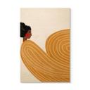 Cuadro de madera mujer con remolino amarillo - Müller