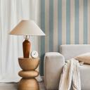 Papel pintado a rayas azul claro beige - Clásico diseño a rayas mate - Papel pintado no tejido moderno