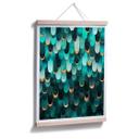 Frederiksson Plakat - Turquoise Feathers