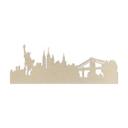 Chapa de álamo Wood Art - Skyline New York