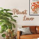 Decoración de madera 3D letras Plant Lover - caoba
