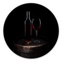 Tableau sur alu-Dibond rond Perfoncio - vin rouge pour connaisseurs