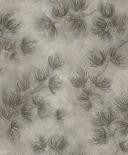 Papel pintado no tejido flores, hormigón naturaleza floral mate en gris 
