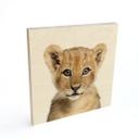 Houten Poster Sisi & Seb - Baby Leeuw