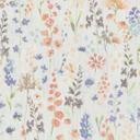 Papel pintado Floral acuarela azul naranja - Papel pintado de muestra - Papel pintado no tejido