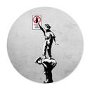 Póster Banksy - El graffiti es un delito - Redondo