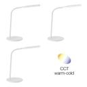 Tischleuchte Joy, weiß, 34 x 17 cm, Nachttischlampe, dimmbar mit Ladefunktion (Qi)