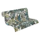jungle tapet blade planter grøn blå hvid - mønstre non-woven tapet