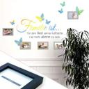 Sticker mural - Aquarelle - La famille c'est... incl. 5 cadres photos