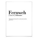Plakat - Typografi - Fernweh