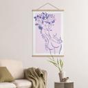 Póster de tela Body Positivity - Line Art Floral