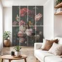 Rumdeler, skærm, privatlivsskærm hængende stilleben med blomster i en glasvase - Heem