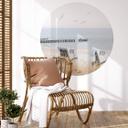 Wallsticker strand med havudsigt - rund