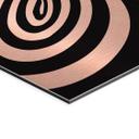 Geborsteld Alu-Dibond met goud-, zilver- & kopereffect - Optische retro-illusie