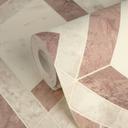 Versace ikke-vævet tapet Tarsia diamantmønster marmorlook creme rosa hvid