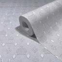 Papel pintado no tejido coronas, diamantes diseñador gráfico mate en gris 