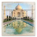 Cuadro de madera Taj Mahal - 40x41,5 cm